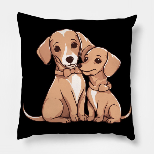 Golden Dachshund Pillow by animegirlnft