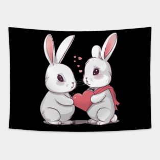 Valentine Bunny Tapestry