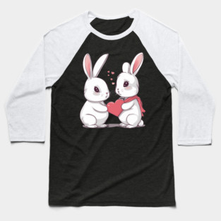Valentine Bunny Baseball T-Shirt