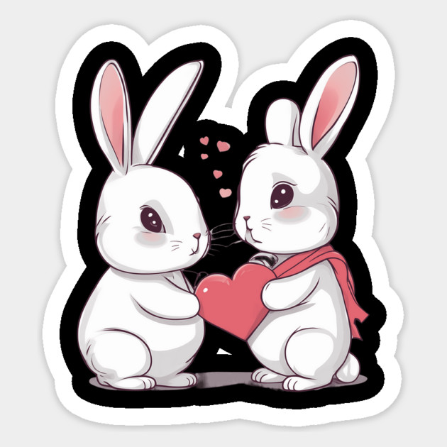Valentine Bunny Sticker by animegirlnft
