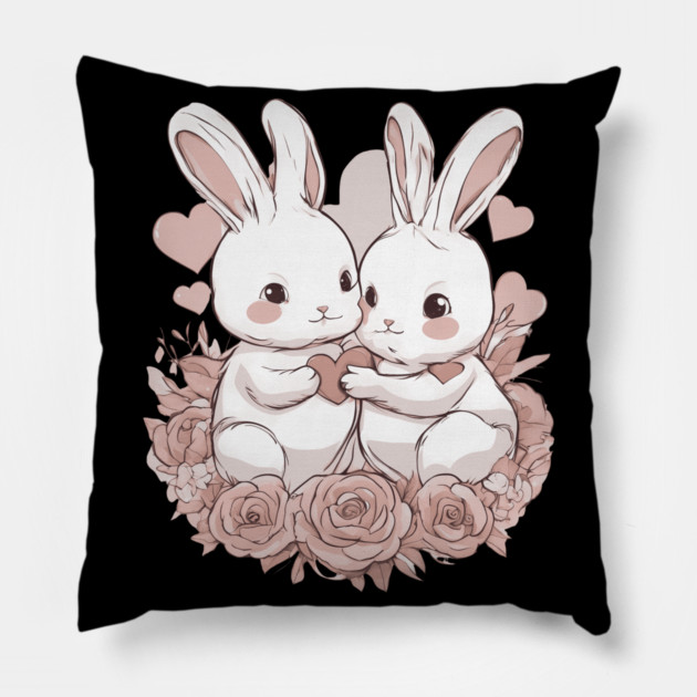 Bunny Lover Pillow by animegirlnft