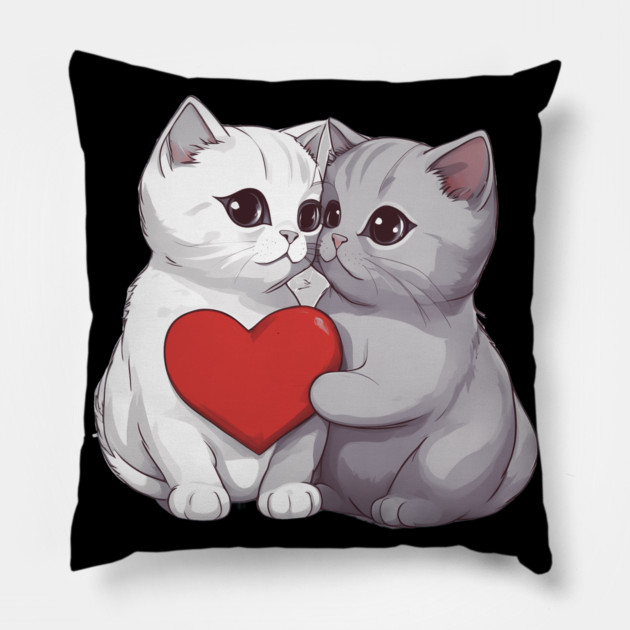 British Shorthair Kittens Pillow by animegirlnft