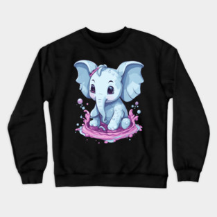 Cute Elephant Crewneck Sweatshirt