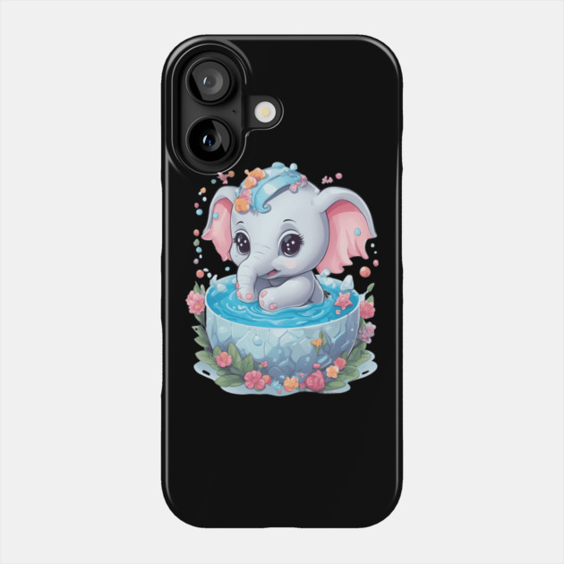 Elephant Drawing Phone Case by animegirlnft