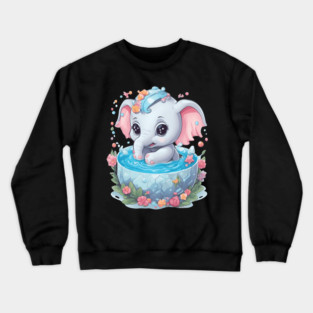 Elephant Drawing Crewneck Sweatshirt
