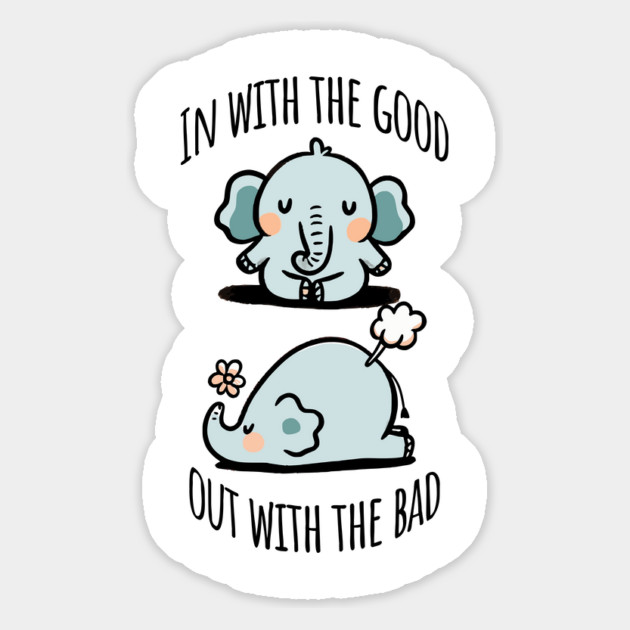 Cute Elephant Breathing Yoga In and Out Meditation design Magnet by Luxinda