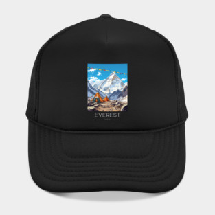 A Pop Art Travel Print of Mount Everest - Nepal Hat