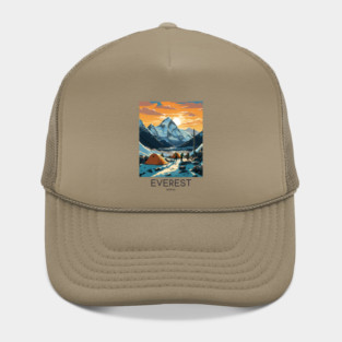 A Pop Art Travel Print of Mount Everest - Nepal Hat