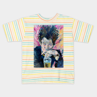 TOM WAITS oil portrait Kids T-Shirt