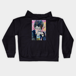 TOM WAITS oil portrait Kids Hoodie