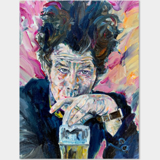 TOM WAITS oil portrait Posters and Art