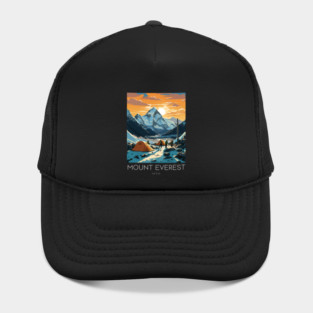 A Pop Art Travel Print of Mount Everest - Nepal Hat