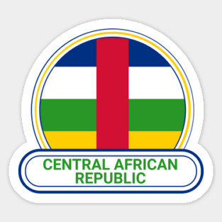 Central African Republic Country Badge - Central African Republic Flag Magnet