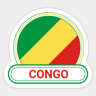 Congo Country Badge - Congo Flag Magnet