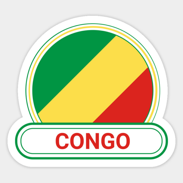Congo Country Badge - Congo Flag Magnet by Yesteeyear