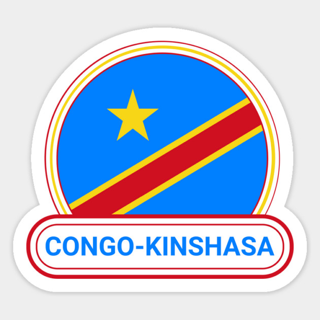 Congo-Kinshasa Democratic Republic of the Congo Country Badge - Democratic Republic of the Congo Flag Magnet by Yesteeyear