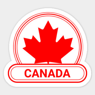 Canada Country Badge - Maple Leaf Canada Flag Magnet