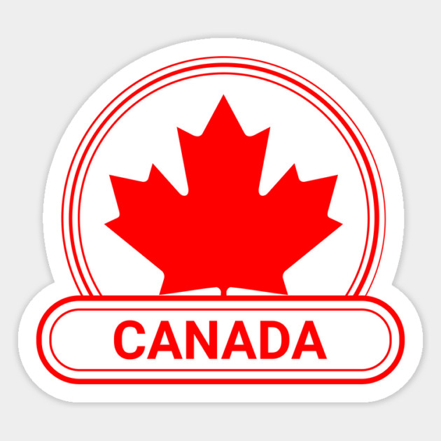 Canada Country Badge - Maple Leaf Canada Flag Magnet by Yesteeyear