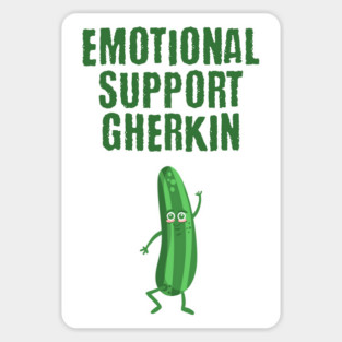Emotional Support Gherkin funny pickle design Sticker