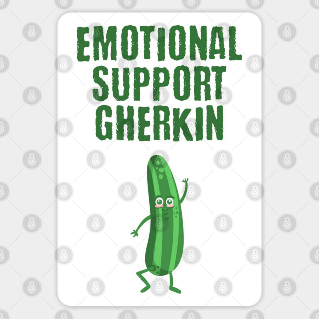 Emotional Support Gherkin funny pickle design Sticker by Luxinda