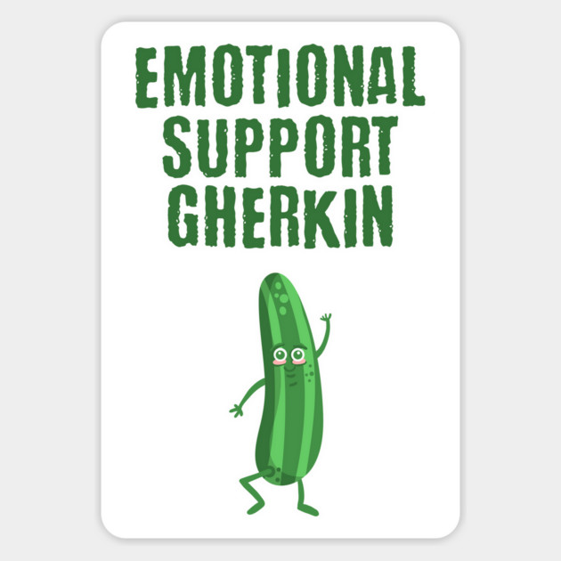 Emotional Support Gherkin funny pickle design Magnet by Luxinda
