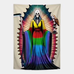 Santa Muerte of the Seven Powers - Santa Muerte de las Siete Potencias Tapestry