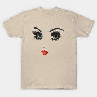 Gothic woman face with green eyes T-Shirt