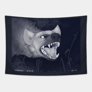 Hyena Trail Cam Tapestry