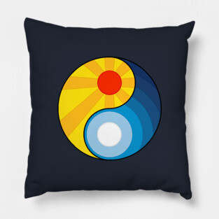 Yin Yang Sun Moon Pillow