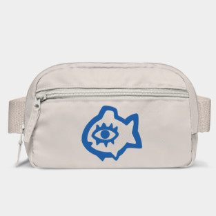 Naive art of a fish with big eye in blue ink Bag