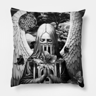 Archangel Metatron Cube Sacred Geometry Spiritual Angel Pillow