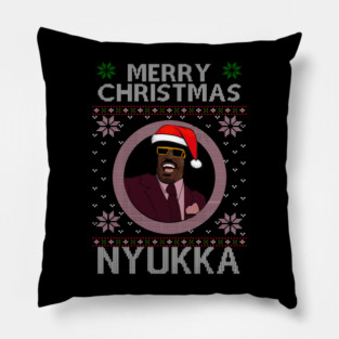 Ugly Christmas Sweater Pinky From Friday Merry Christmas Nyukka Santa hat Pillow