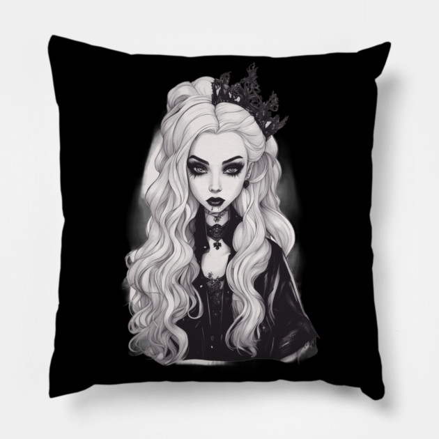 Goth Darkness Inside Me Pillow by animegirlnft