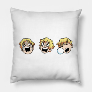 Zenitsu Mood Faces Demon Slayer Kimetsu No Yaiba Pillow