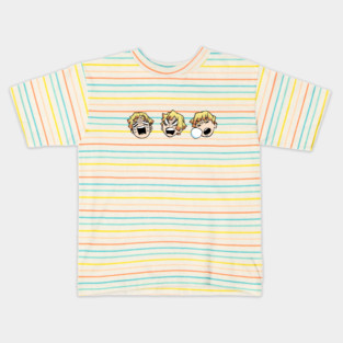 Zenitsu Mood Faces Demon Slayer Kimetsu No Yaiba Kids T-Shirt