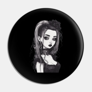 Goth Black is my Happy Color Pin