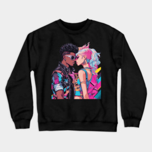 Anime Interracial Love Crewneck Sweatshirt