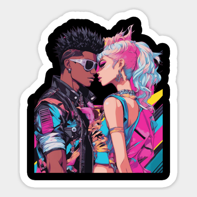 Anime Interracial Love Magnet by animegirlnft