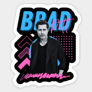 Brad pitt***original retro Sticker