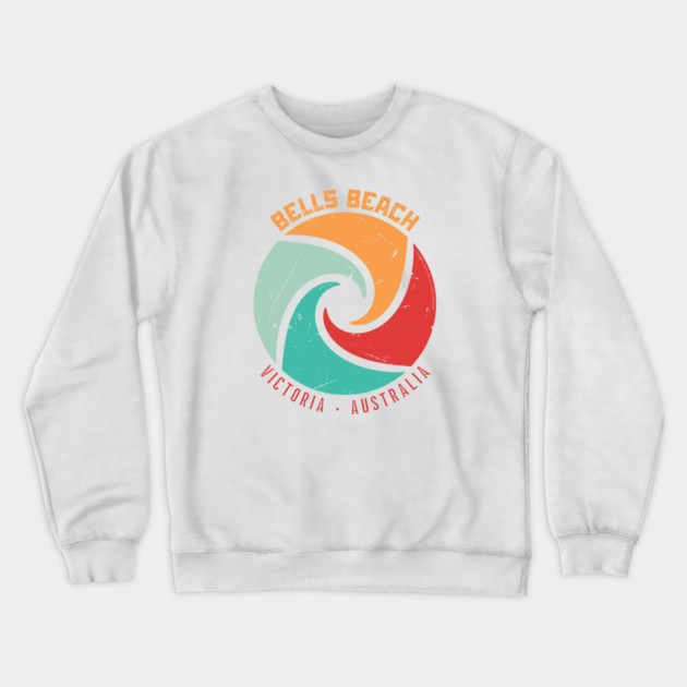 Bells Beach Victoria Australia Crewneck Sweatshirt by Timeless Chaos
