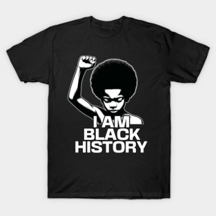 I Am Black History Black Boy Kids T-Shirt