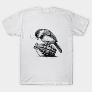 chickadee with grenade T-Shirt