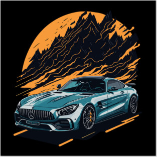 Mercedes AMG GT R Classic Car Posters and Art