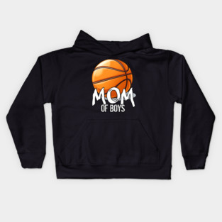 Mom Of Boys Basketball Kids Hoodie