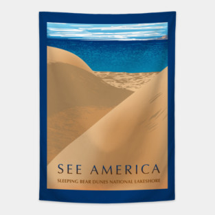 See America Sleeping Bear Dunes National Lakeshore Tapestry