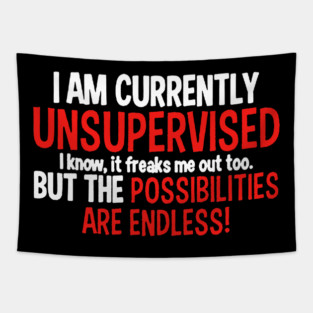 I Am Currently Unsupervised Tapestry
