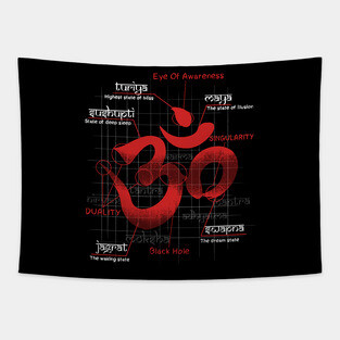 Aum- Symbol Of Shiva Tapestry