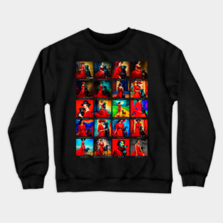 Red Dress Black Dog Art Movements Crewneck Sweatshirt