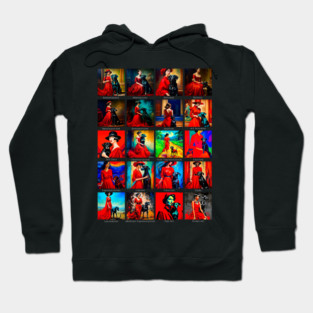 Red Dress Black Dog Art Movements Hoodie