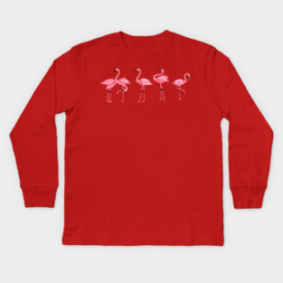 Flamingo Flock Kids Long Sleeve T-Shirt